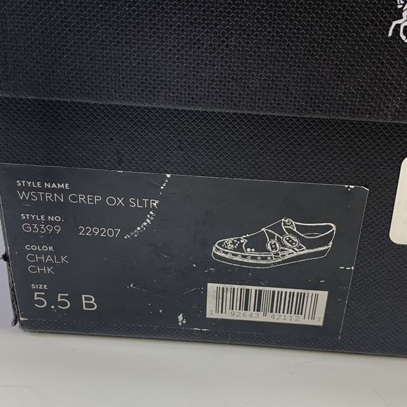 Coach Western Creeper Studded Leather Shoes G3399 Chalk Size 5.5 - Picture 14 of 15